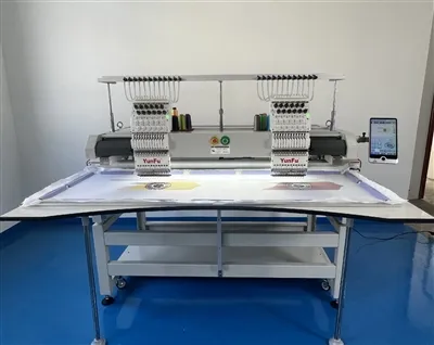 Màquina de brodar-àmplia amb dos capçals